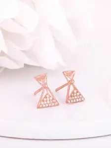 GIVA Rose Gold Plated Sterling Silver Studs Earrings