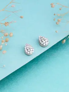 GIVA 925 Sterling Silver Contemporary Rhodium-Plated Studs Earrings