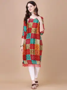 PMD Fashion Bandhani Printed Silk Kurta