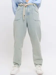 FREAKINS Women Blue Slouchy Fit High-Rise Cotton Jeans