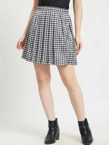 FableStreet Geometric Printed Mini Length Flared Skirt