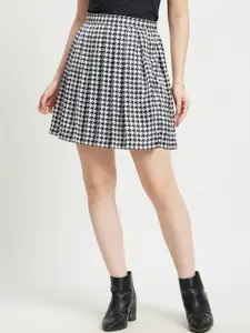 FableStreet Geometric Printed Mini Length Flared Skirt