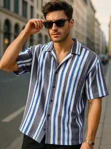 Maniac Vertical Stripes Casual Shirt