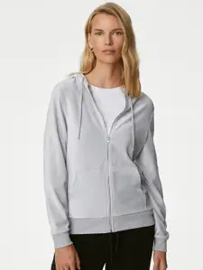 Marks & Spencer Hooded Lightweight Front-Open Sweatshirt