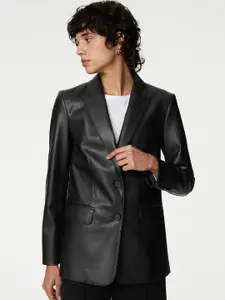Marks & Spencer Notched Lapel Collar Single Breasted Blazer