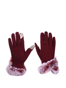 Alexvyan Women Wind Proof Thermal Warm Soft Gloves