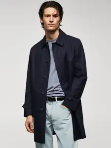 MANGO MAN Spread Collar Longline Overcoat