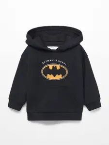 Mango Kids Boys Batman Print Pure Cotton Hooded Sweatshirt