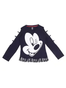 Pantaloons Junior Girls Mickey Mouse Printed Cotton T-shirt