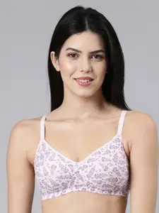 Enamor Floral Printed Full Coverage Bra With All Day Comfort