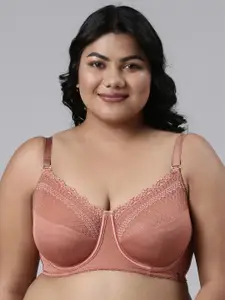 Enamor Plus Size Self Designed Full Coverage Non-Padded Bra With All Day Comfort