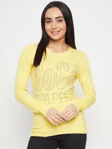 Camey Typography Embroidered Wool Pullover