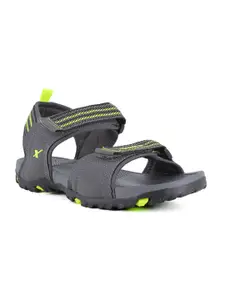 Sparx Men Textured Sports Sandals With Velcro