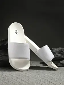 HRX by Hrithik Roshan Men White Solid Sliders