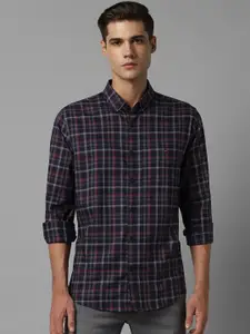 Louis Philippe Sport Tartan Checked Slim Fit Opaque Cotton Casual Shirt