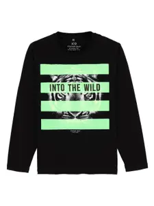 Status Quo Boys Graphic Printed Round Neck Cotton T-shirt