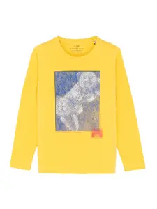 Status Quo Boys Printed Cotton Round Neck T-Shirt