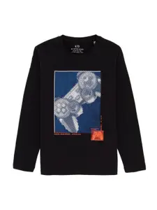 Status Quo Boys Printed Round-Neck Cotton T-shirt