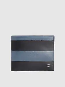 Allen Solly Men Striped Leather Two Fold Wallet