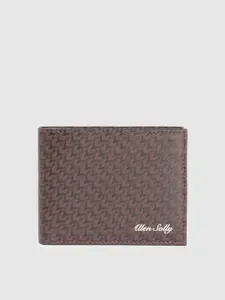 Allen Solly Men Brand Logo Printed Leather Two Fold Wallet