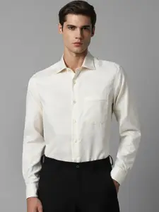 Louis Philippe Spread Collar Chest Pocket Pure Cotton Formal Shirt