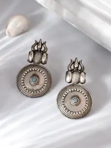DASTOOR Silver-Plated Contemporary Drop Earrings