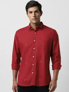 Van Heusen Sport Slim Fit Geometric Printed Casual Shirt