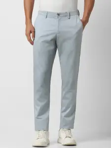 Van Heusen Sport Men Mid-Rise Slim Fit Pure Cotton Trousers