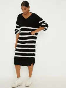 DOROTHY PERKINS Striped Acrylic Jumper Midi Dress