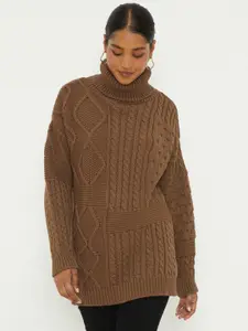 DOROTHY PERKINS Pure Acrylic Cable Knit Longline Pullover