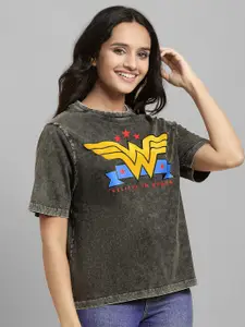 Free Authority Wonder Woman Printed Short Sleeves Pure Cotton T-shirts