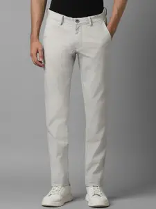 Louis Philippe Sport Men Solid Mid-Raise Slim Fit Casual Trousers