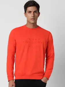 Peter England Typography Embroidered Round Neck Pullover