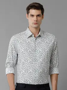 Aldeno Floral Printed Spread Collar India Slim Fit Opaque Cotton Casual Shirt