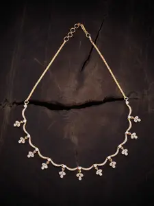 Kushal's Fashion Jewellery Gold-Plated Zircon-Studded Necklace
