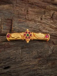 Kushal's Fashion Jewellery Gold-Plated Floral Design Bangle