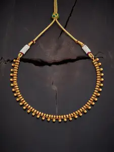 Kushal's Fashion Jewellery Gold-Plated Temple Necklace