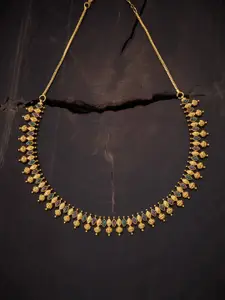 Kushal's Fashion Jewellery Gold-Plated Stone Studded Necklace
