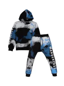 Status Quo Boys Tie & Dyed Cotton Hooded Tracksuits