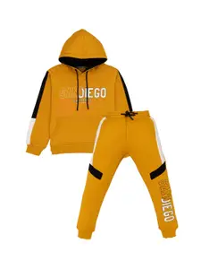 Status Quo Boys Printed Cotton Hooded Tracksuits