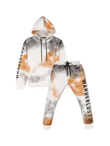 Status Quo Boys Tie & Dyed Cotton Hooded Tracksuits