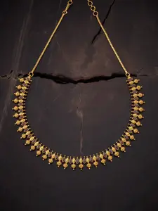 Kushal's Fashion Jewellery Gold-Plated Copper Artificial Stones-Studded Necklace