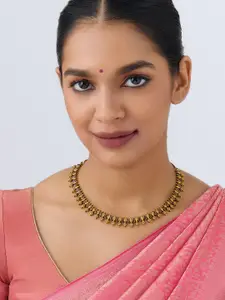 Kushal's Fashion Jewellery Gold-Plated Copper Artificial Stones-Studded Necklace