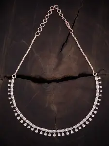 Kushal's Fashion Jewellery Rose Gold-Plated CZ-Studded Necklace
