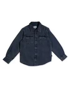 Pepe Jeans Boys Spread Collar Long Sleeves Casual Shirt
