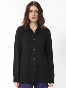 RAREISM Regular Fit Spread Collar Casual Shirt