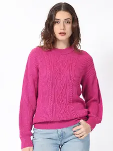 RAREISM Cable Knit Self Design Pullover