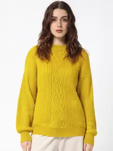 RAREISM Cable Knit Self Design Pullover