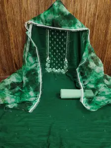 APNISHA Embroidered Pure Silk Unstitched Dress Material