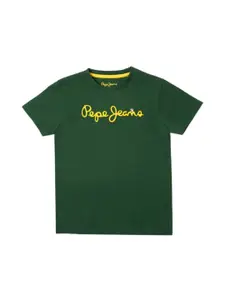 Pepe Jeans Boys Brand Logo Printed T-Shirt